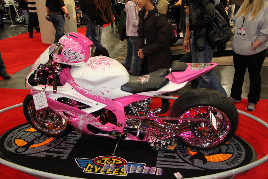 Javitz Center bike show- pink bike